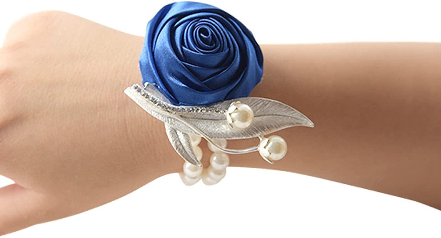 LSDRALOBBEB Corsages for Wedding Corsage and Boutonniere Set Wrist Corsage Hand Wrist Flower Pink Accessories Wedding Hands Bridal Wristband Flower Bracelet for Bridesmaids Bridesmaid Bracelet LSDRALOBBEB 1116(Co