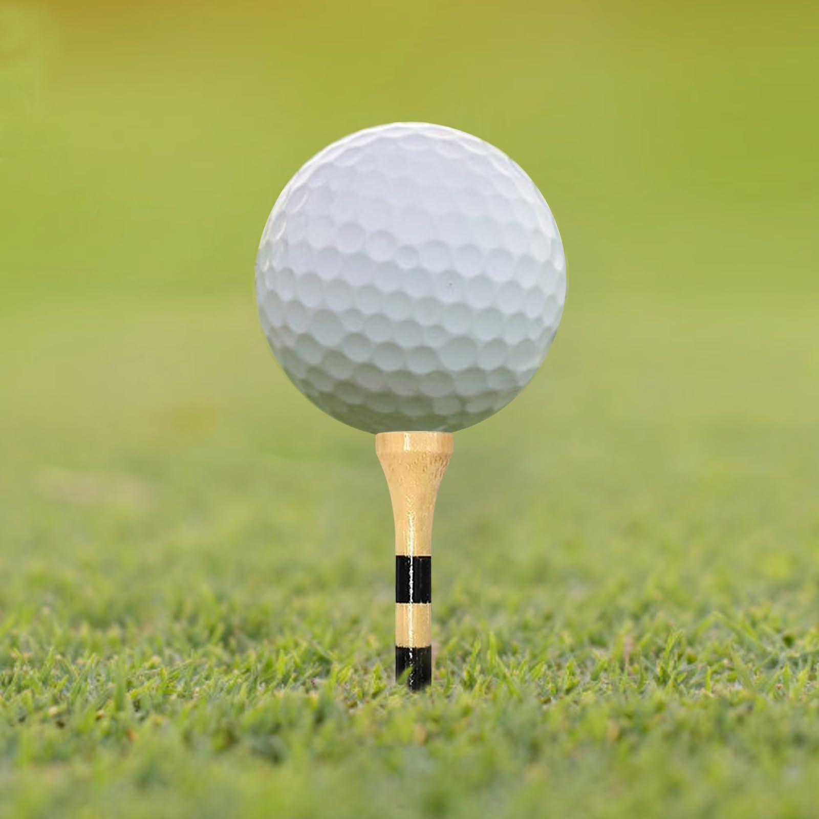 Zivisk Zivisk Wooden Golf Tees 2-1/4 inch 100 Count, 54mm Golf Wood Bamboo Tees - Natural Color