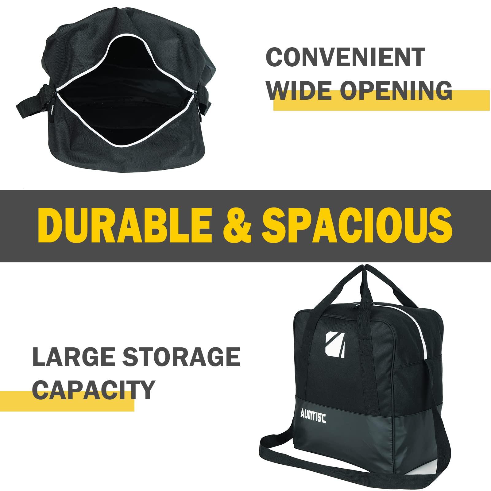 AUMTISC AUMTISC Ski Bags Padded 2 Piece Ski and Boot Bag Combo for Air Travel Flying Ski Boots Size 13 Adjustable Length Skis Bag Up to 200cm (White)