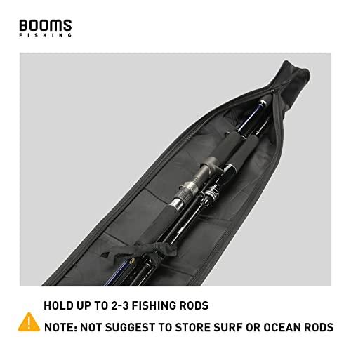Booms Fishing Booms Fishing PB3 6.4ft~7ft Fishing Rod Case, Portable Folded Fishing Pole Case with Sturdy Two-Way YKK Zippers, 0.6ft/8\" Extended Design Fishing Rod Bag, Store Up to 2~3 Fishing Poles, 77\"~85\"