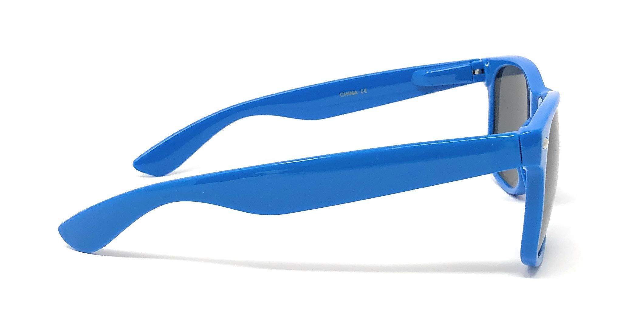 My Shades My Shades - Retro 80's Classic Rectangle Sunglasses (Blue, Smoke)