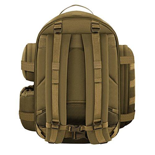 East West U.S.A East West U.S.A RT515 Tactical Molle Sport Military Assault Expandable Trekking Bag, Tan