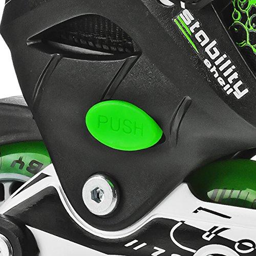 Roller Derby Roller Derby ION 7.2 Inline Skates with Aluminum frames and Adjustable Sizing for growing feet, Medium (2-5)