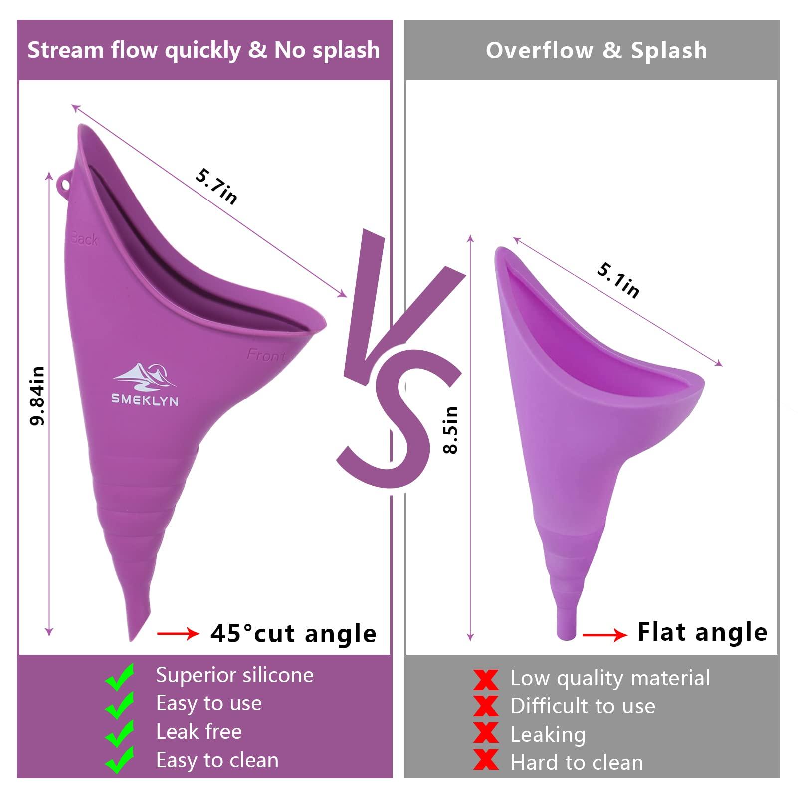 SMEKLYN SMEKLYN Female Urination Device Women Pee Funnel Reusable Silicone Urine Cup Female Urinal Post Surgery Pee Standing Up Perfect for Camping Hiking Travel Road Trip Accessories-Plus Size