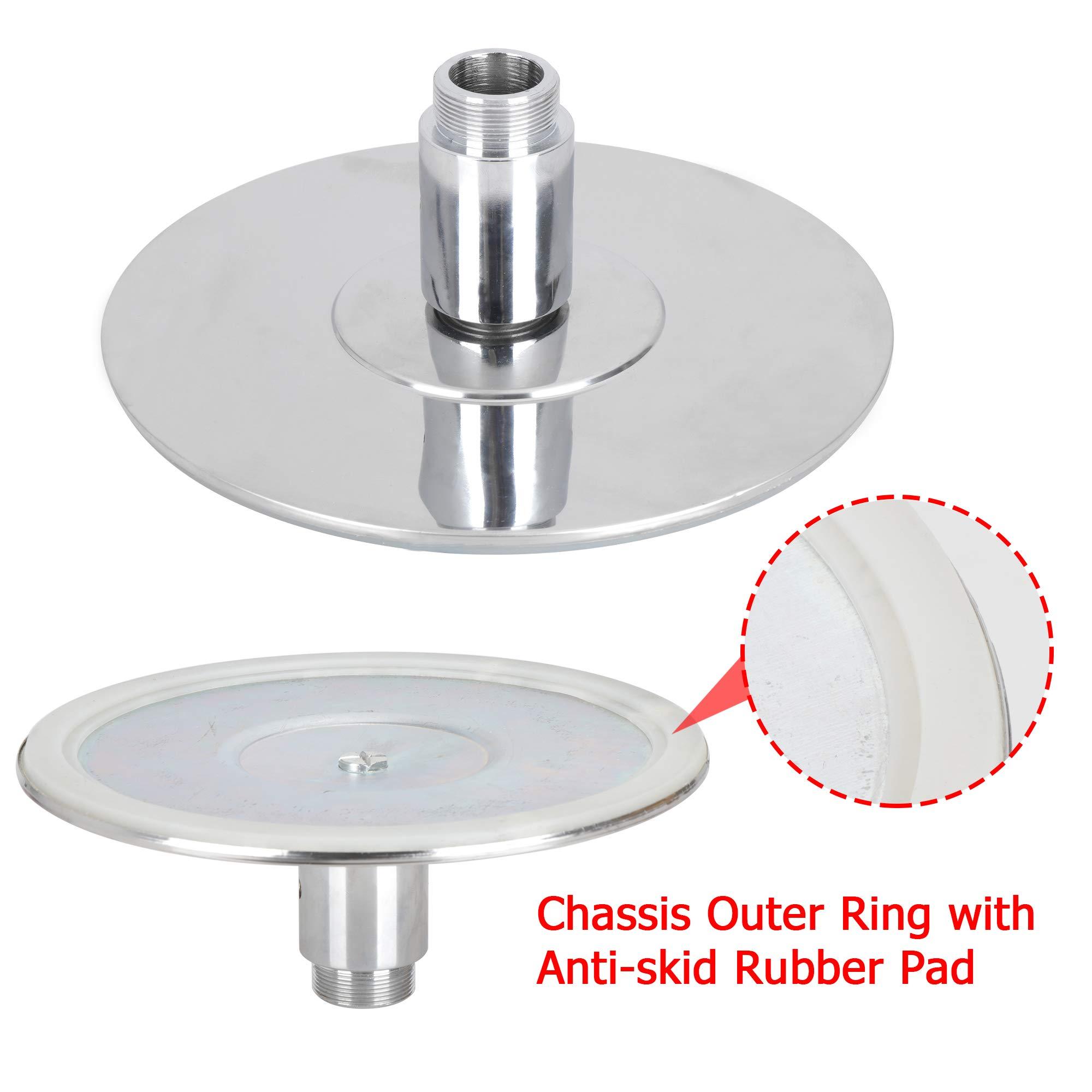 Saturnpower Saturnpower Stripper Pole Spinning Static Dance Pole 45 mm Portable Removable Dancing Pole Kit with Extension for Beginner Professional Exercise Club Party Pub Home Gym Fitness, Silver