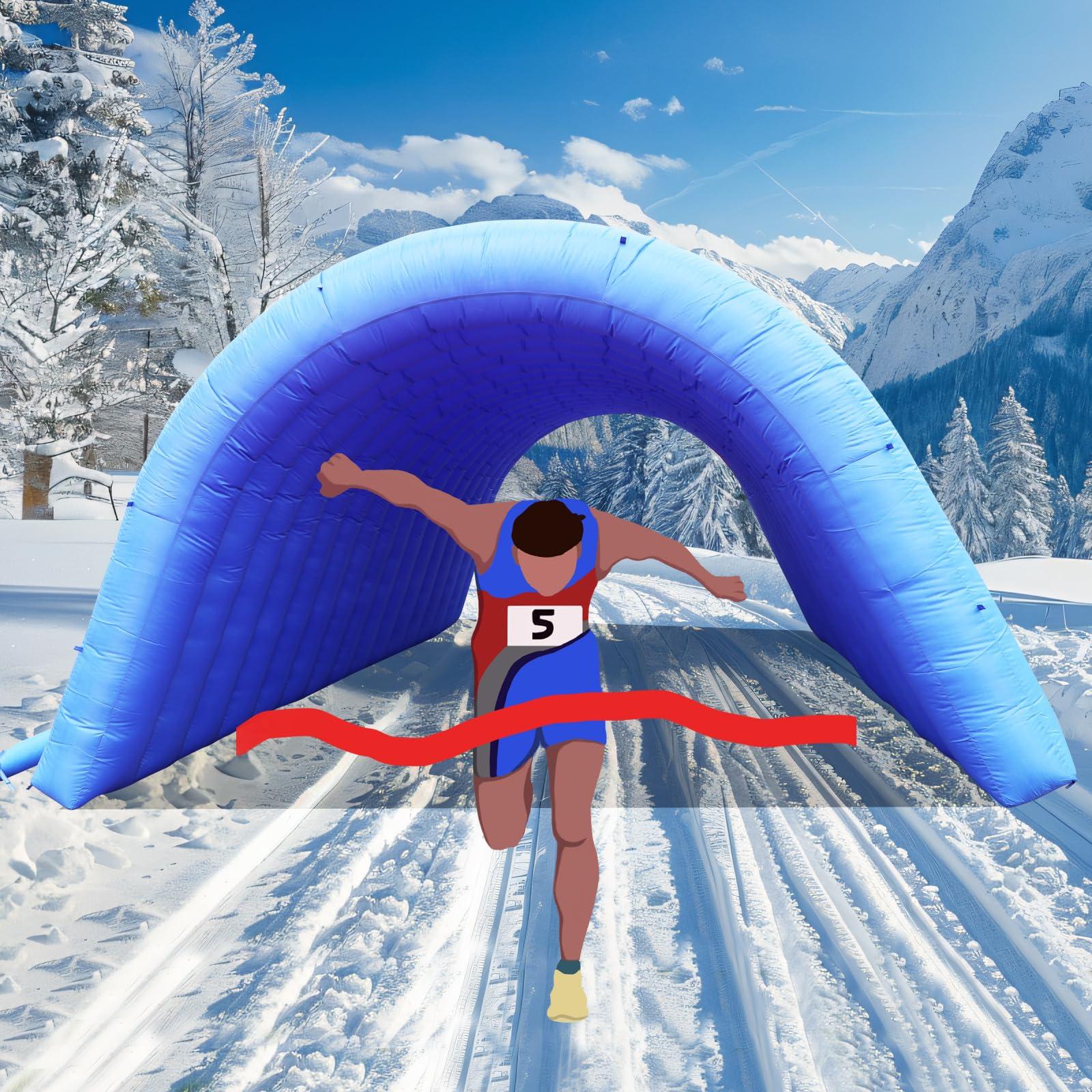 xmaybang xmaybang 16.5 x 10 x 10FT Inflatable Tunnel Sports Entrance with Blower Football Tunnel Tent Entryway for Business Advertise Party Exhibition Promotion Street,Shop,Supermarket,School Blue