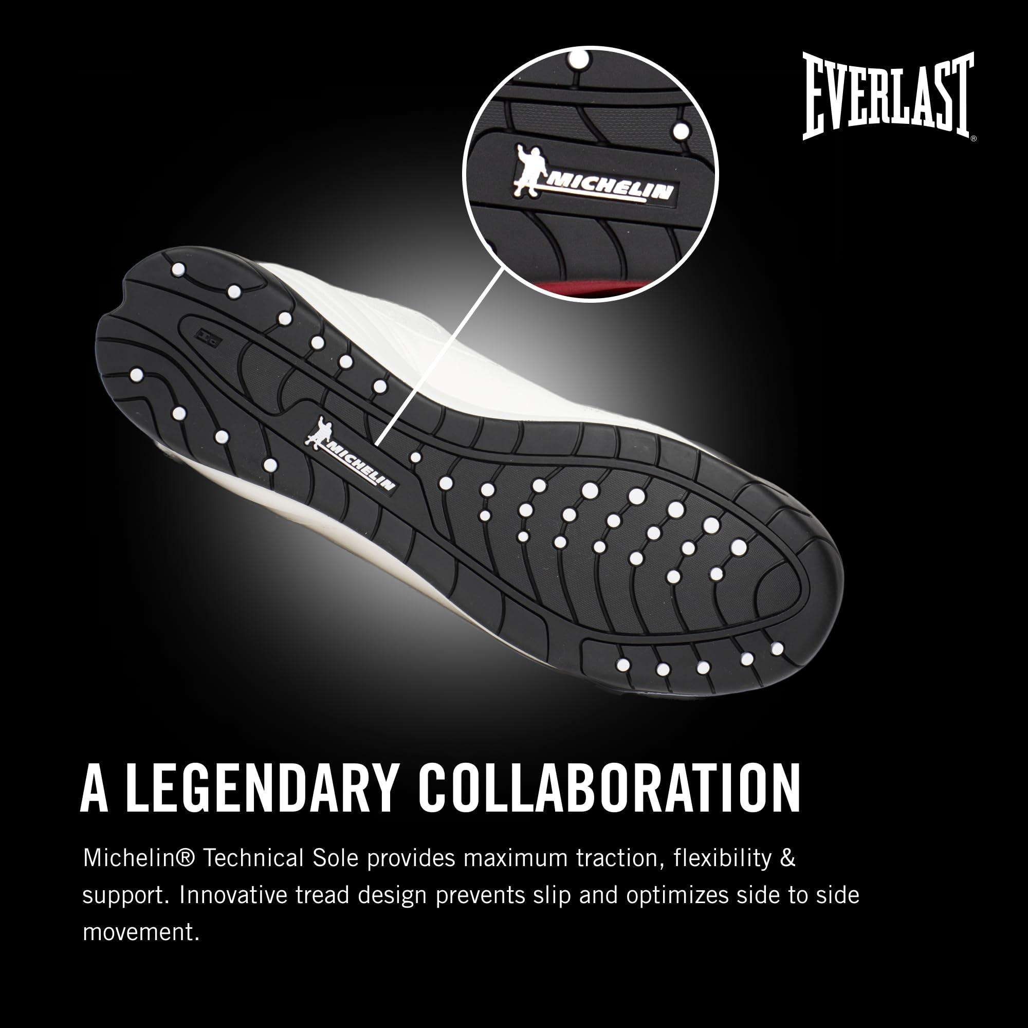 Everlast Everlast Elite V2 Boxing Shoes: Your Ultimate Training Companion for Excellence and Durability Boxing Shoes, Elite 2 Shoes, Training Footwear (White, Size 12)