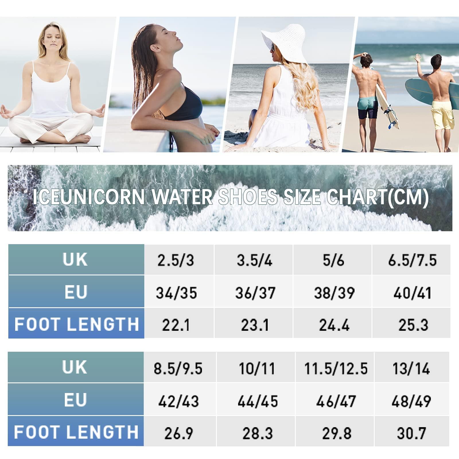 IceUnicorn IceUnicorn Water Shoes Men Women Beach Swim Aqua Barefoot Socks Pool Quick Dry Yoga(liuxingyu Black 38/39)