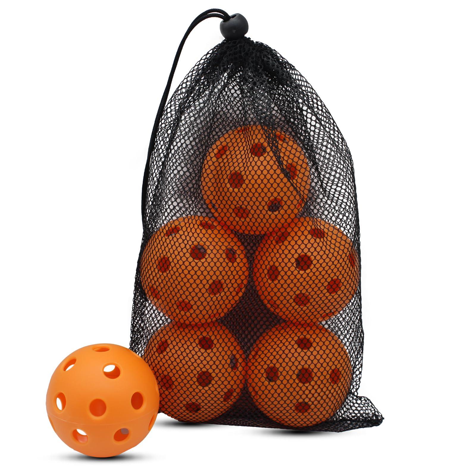 Magicorange Magicorange Pickleball Balls, 6 Pack USAPA Approved 26 Holes Indoor Pickleballs, High Elasticity & Durable Pickle Balls (Orange, 26 Holes)