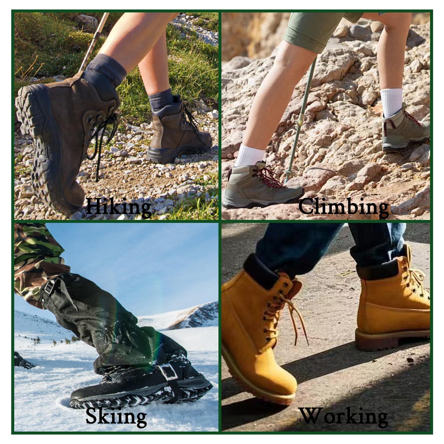 Endoto Endoto Shoelaces for Danner Boots Round Replacement Shoe Laces Work Hiking Hunting Shoes Strings(Color:Black&Brown,Size:48Inch)