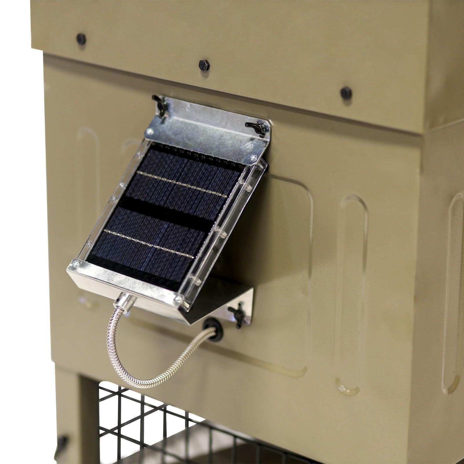 Boss Buck Boss Buck Stand & Fill Sled Feeder with Diverter Plate & Solar Panel | Easy Assembly Durable Steel Deer Hunting Varmint Guarded Programmable Automatic Game Feeder, 300LB