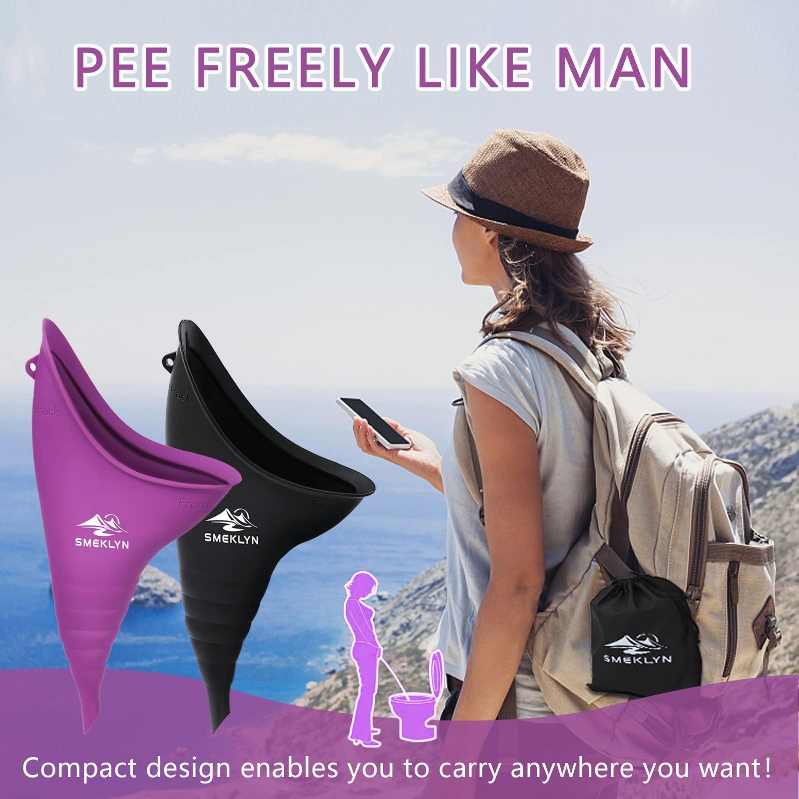 SMEKLYN SMEKLYN Female Urination Device Women Pee Funnel Reusable Silicone Urine Cup Female Urinal Post Surgery Pee Standing Up Perfect for Camping Hiking Travel Road Trip Accessories-Plus Size