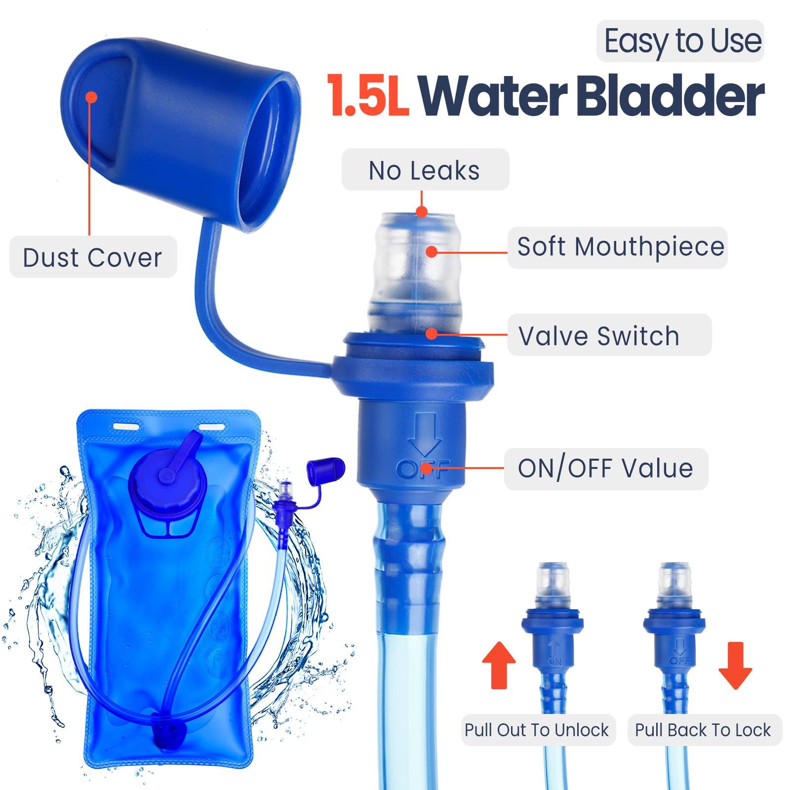 Shinylin Shinylin Kids Hydration Backpack with 1.5L Water Bladder Hiking Backpack Lightweight for Boys or Girls Children Biking Climbing Running Cycling(Purple)