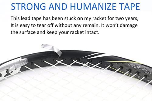 SummerHouse SummerHouse 1/4 × 197 Inch Squash Tennis Racquet Pickleball Paddle Racket Head Lead Tape Foil Excellent Adhesive Weight Lead