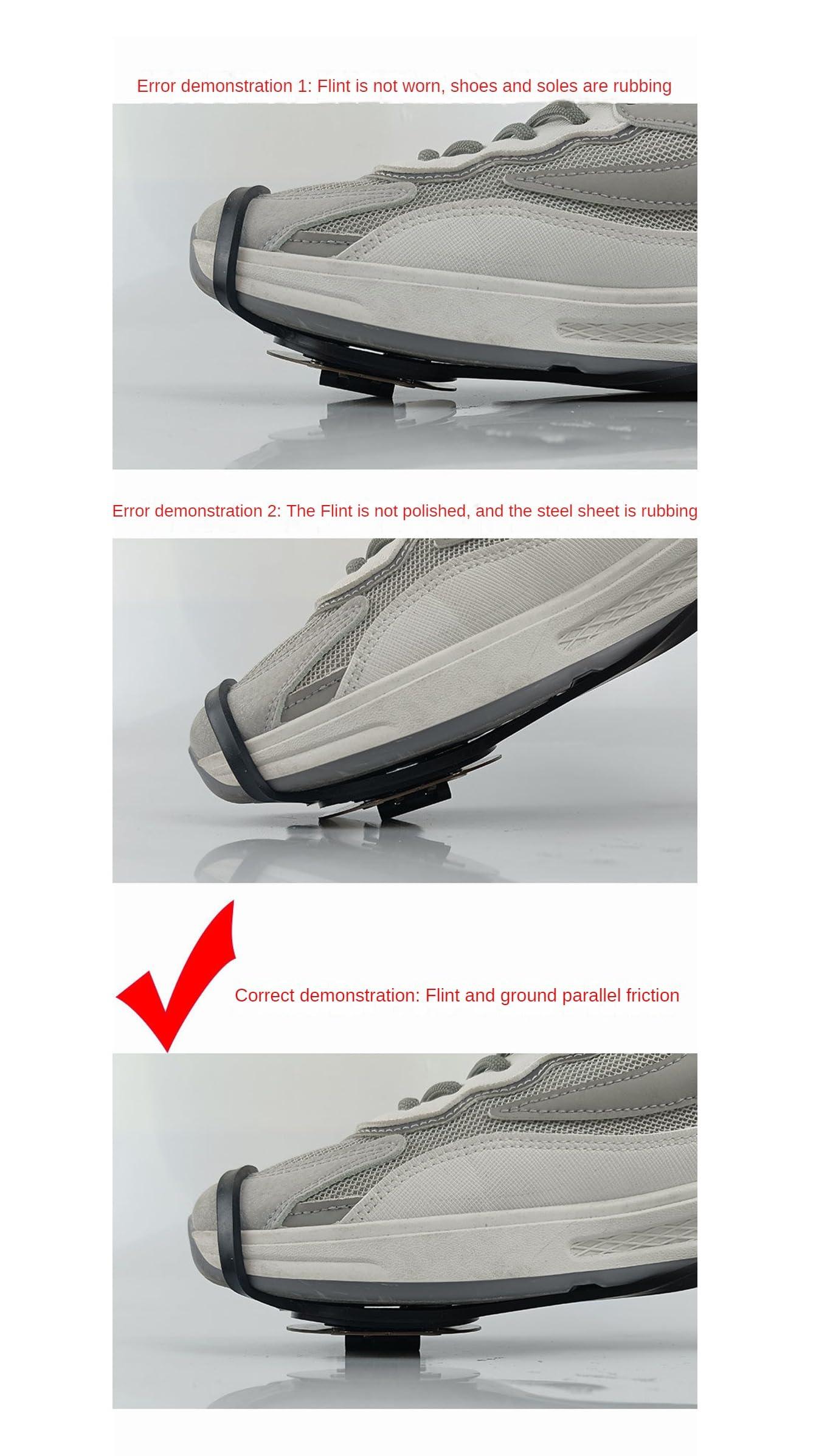 YYZGGLING YYZGGLING Outdoor Flint Skateboarding Bicycle Footbrake Spark Grinding Ground Motorcycle Sole Shoe Cover Skateboard Flint Set (1)