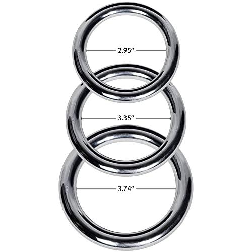 ZooBoo ZooBoo Wing Chun Stainless Ring YeWen Sau Sticky Hand Strength Training Stainless Steel Rattan Ring Wing Tsun Siu Lum Ring Kung Fu (Diameter 9.5CM)