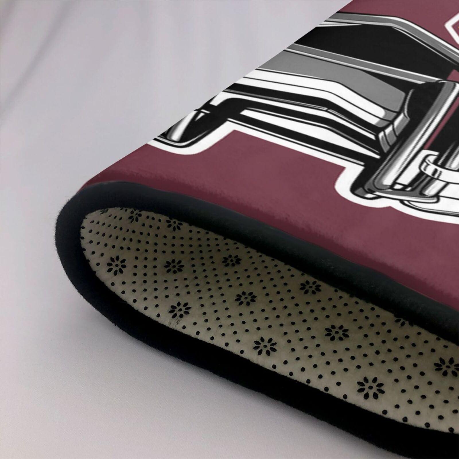 RIAWARME Custom Football Rug for Bedroom Personalized Area Rugs with Name and Number Custom Football Carpet Gifts for Fans Men Women