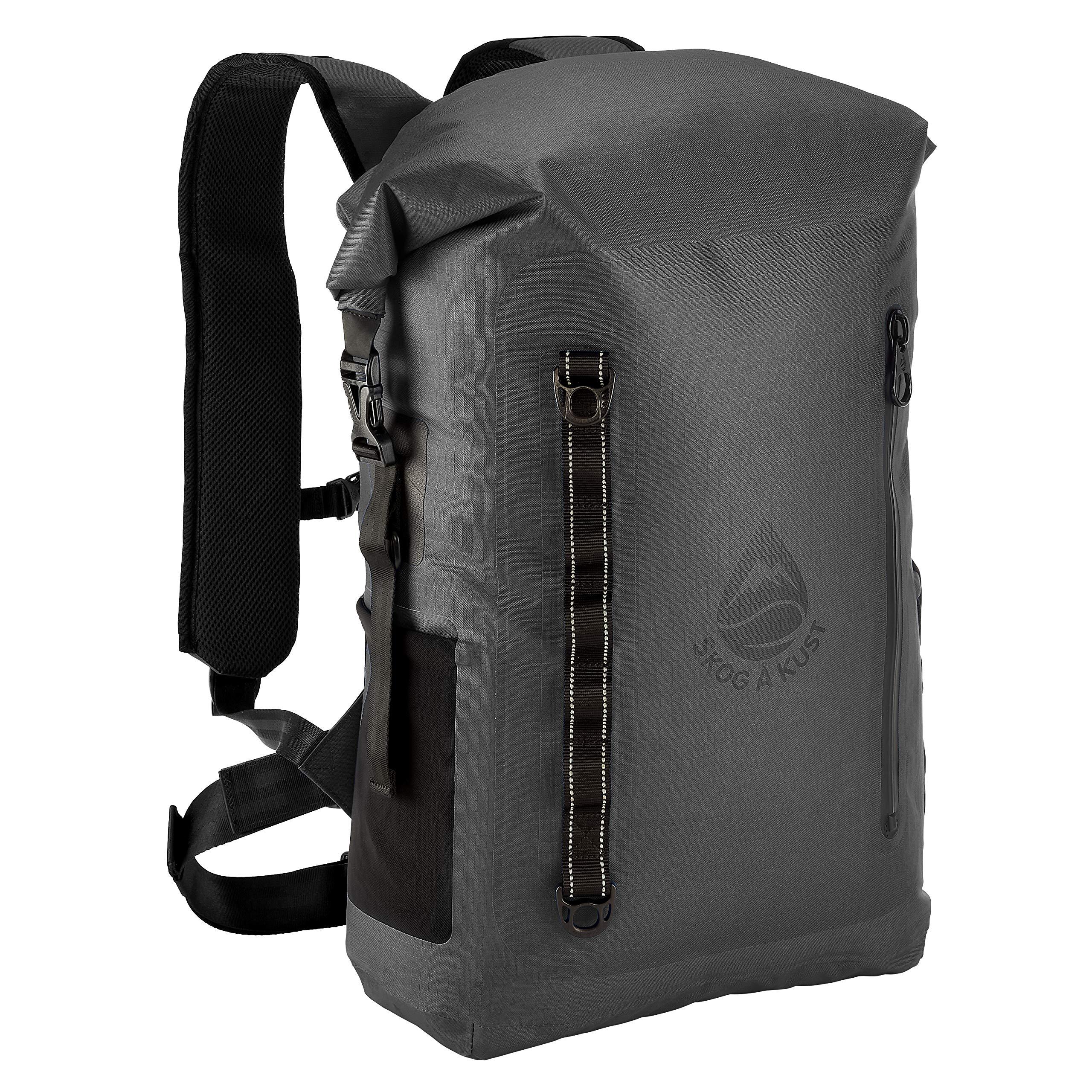 Skog  Kust Skog Kust BackSk Pro Waterproof Floating Backpacks with Exterior Airtight Zippered Pocket | Grey, 25 Liter