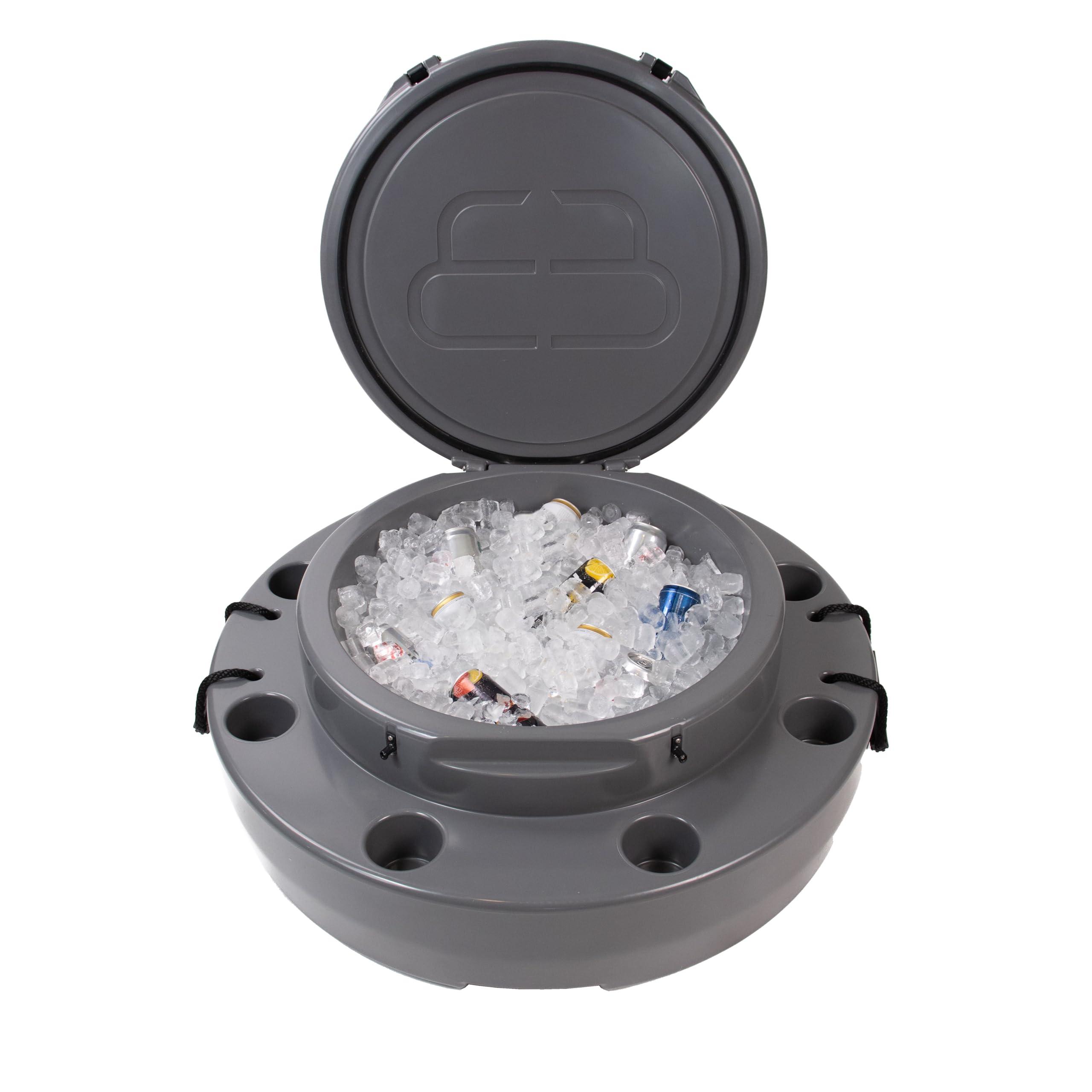 ICEBRG ICEBRG 65 Floating Bar Holds 65 Cans Insulated Floating Drink Station for Pool, Lake, River, or Boat (Graphite)