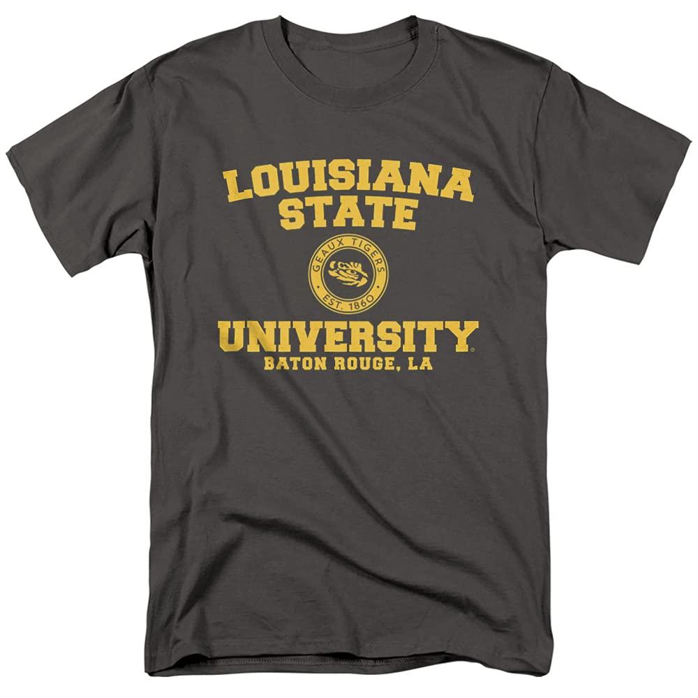 Louisiana State University Louisiana State University LSU Official Circle Logo Unisex Adult T-Shirt, Charcoal, 3X-Large