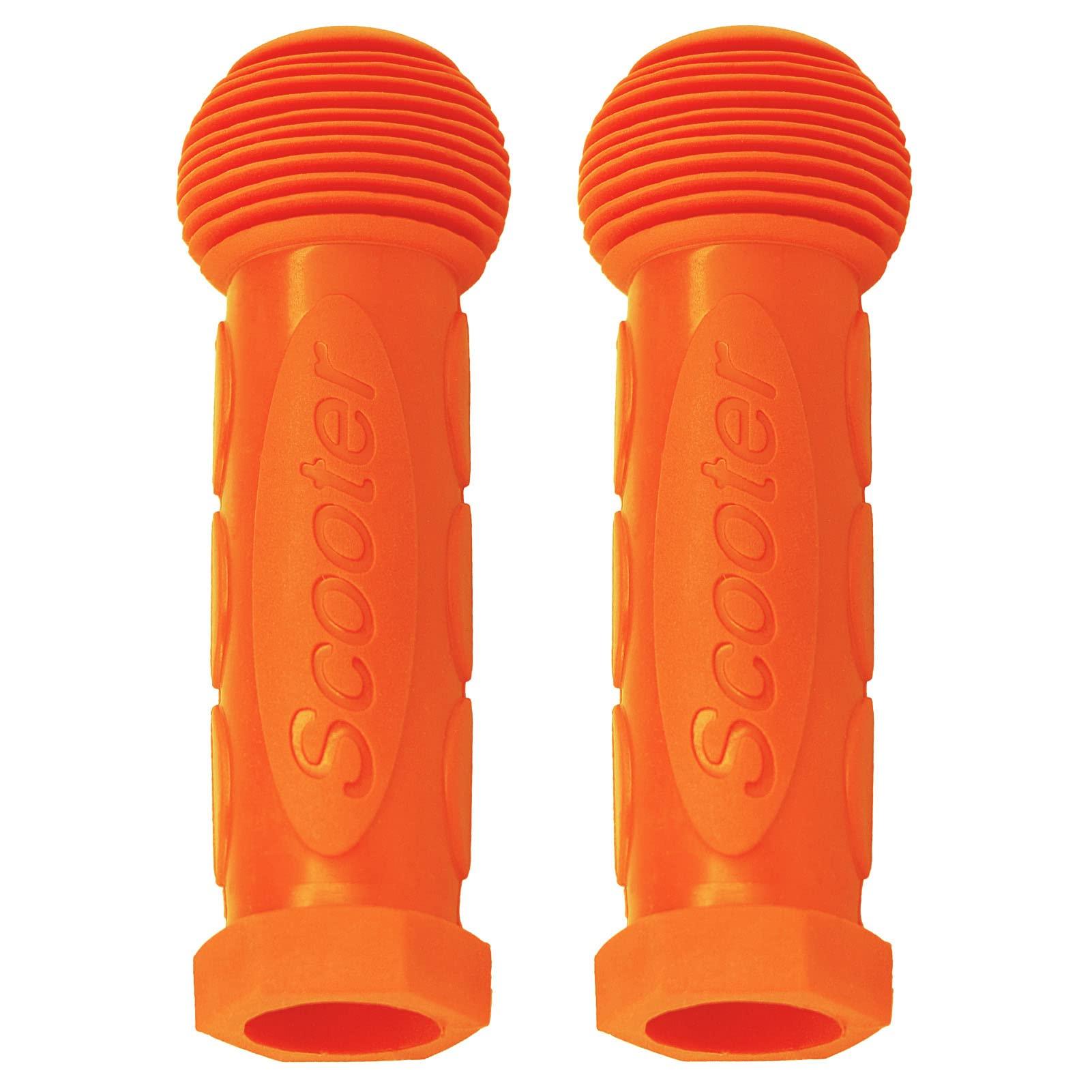 Gladeer Gladeer Kids Scooter Handle Grips Replacement Handlebars for 2/3/4 Wheels Child Kick Scooters Bike Rocking Car, 2-Pack (Orange)