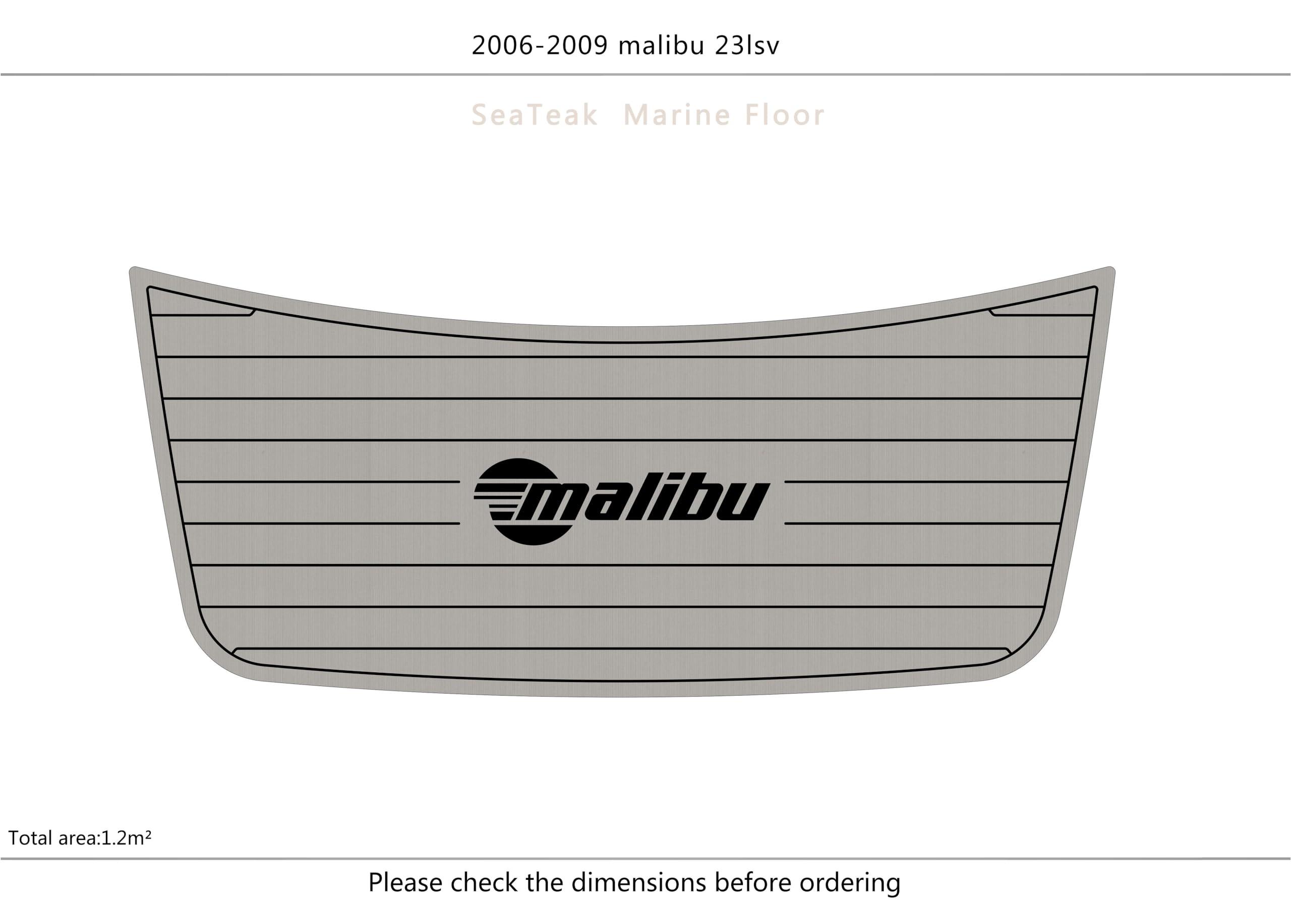 ATDEK ATDEK 2006-2009 MALIBU 23LSV Swim platform 1/4 6mm eva Faux Teak Deck Surfing Boat Fishing Boat Motorcycle Hurts crapet Non-Slip mat Floor (Black over Red)