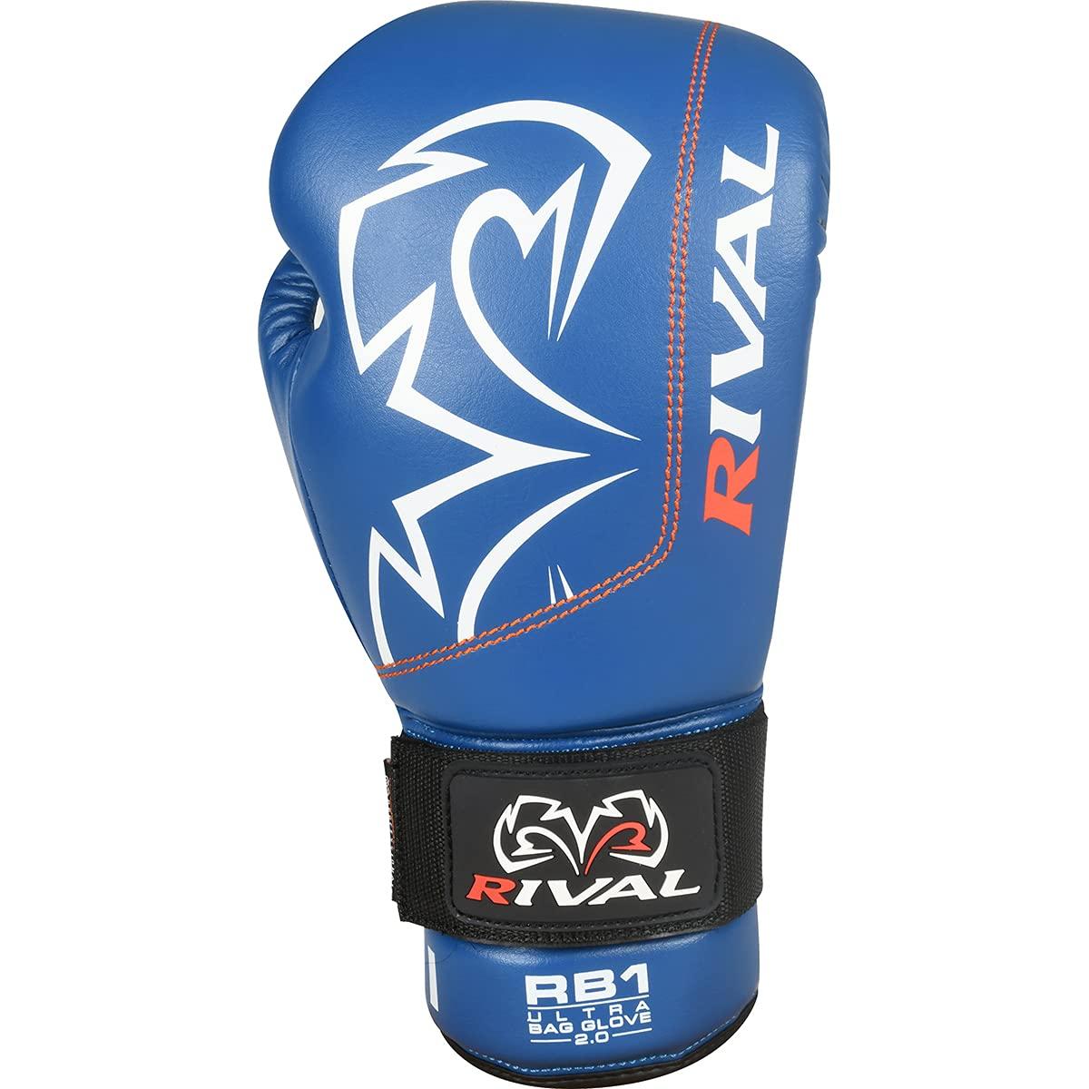 RIVAL RIVAL Boxing RB1 2.0 Ultra Bag Gloves, Hook and Loop Closure - Super-Resistant Microfiber, High-Density Foam, Breathable Mesh Palm