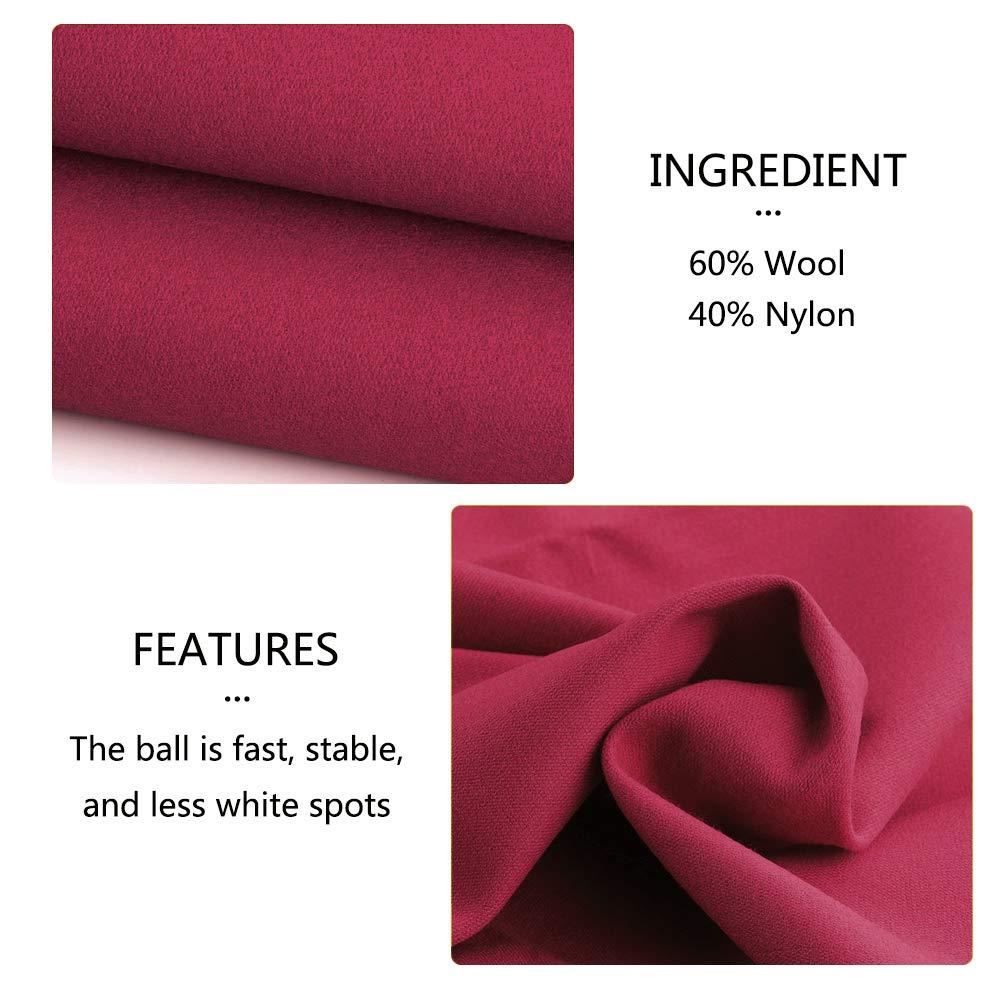 Boshen Boshen Worsted Blend Billiard Cloth Pool Table Felt Fast Speed for 7\' 8\' 9\' Pool Table Pre Cut Bed & Rails