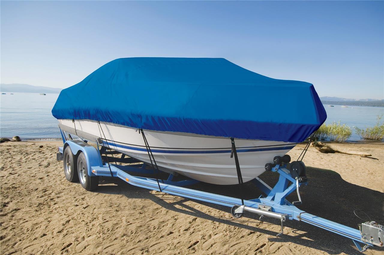 SBU Blue Boat Cover Compatible for SEA Hunt Escape 186 W/O BOWRIDER 2003-2012, Travel Storage Mooring