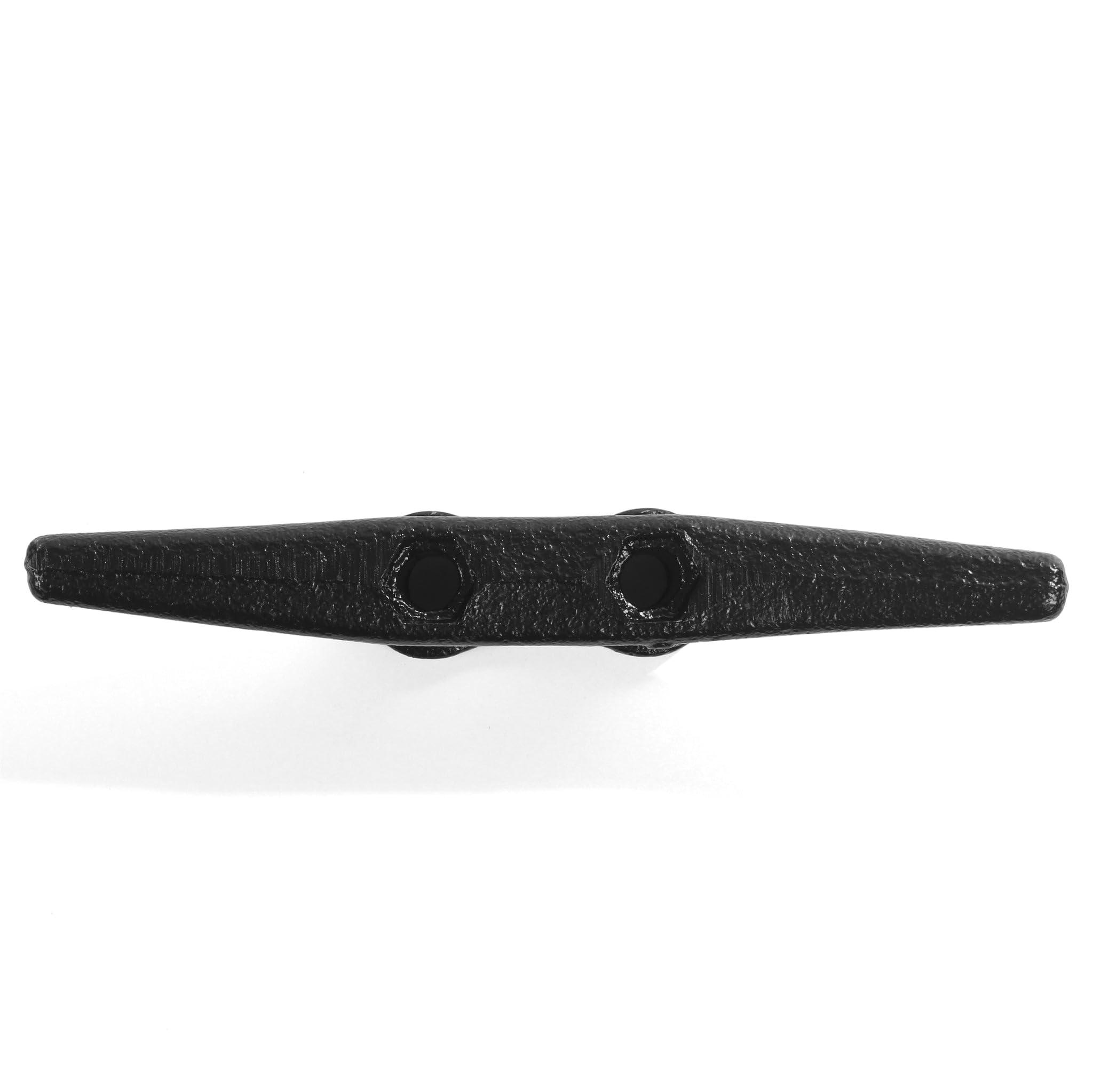 True Atlantic True Atlantic Dock Cleats - Cleats for Maritime, Coastal, and Beach Decor - (Black / 5.75" / 4 Pack)