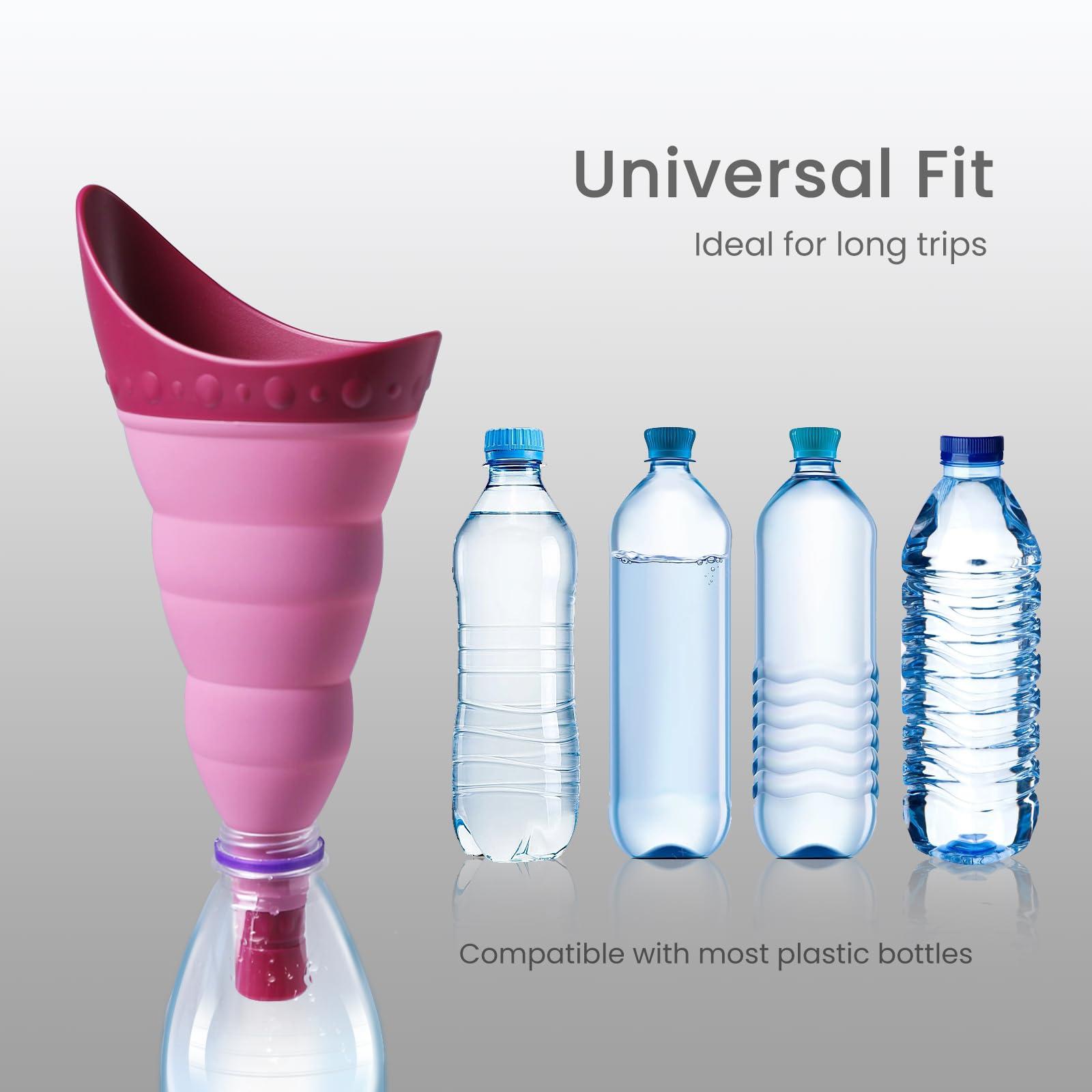 TRIPTIPS TRIPTIPS Pee Conch Foldable Female Urinal Device Portable Urinal for Women Pee Funnel for Women Travel, She Pee Cup for Women Stand to Pee Womens Urinal Funnel with Tube Case (D-Purple)