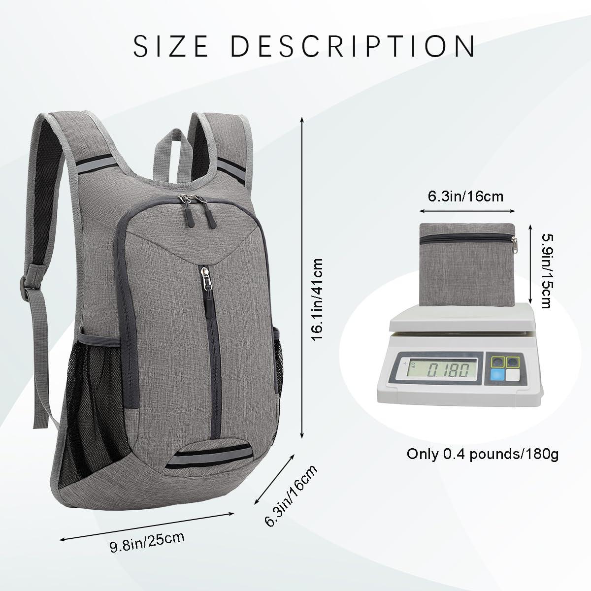 WEREWOLVES WEREWOLVES 15L Small Hiking Backpack, Travel Lightweight Foldable Packable Casual Outdoor Daypack