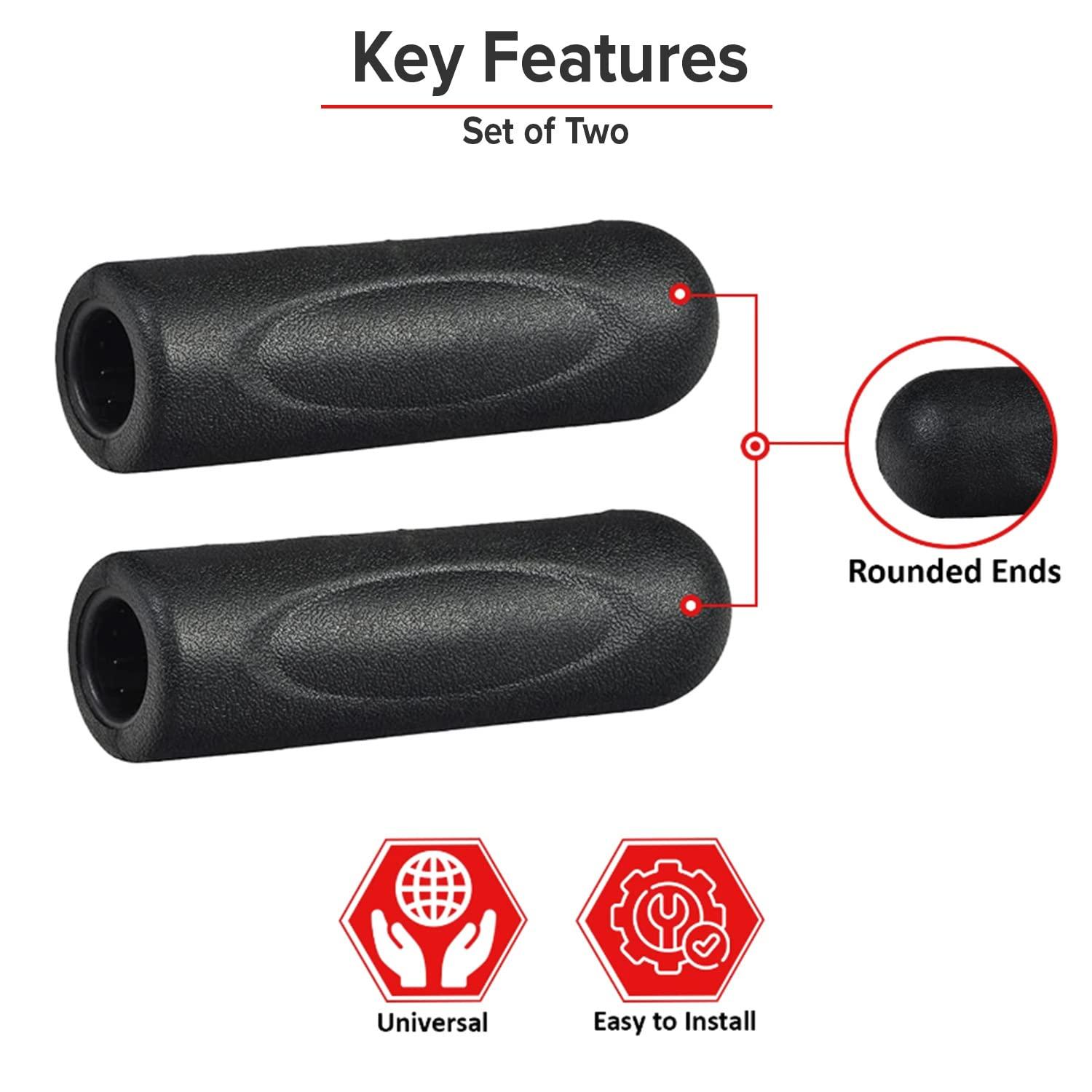 AlveyTech AlveyTech Rubber Hand Grips - Fits Go-Go, Mega Motion & Pride Electric Mobility Scooter, Handlebar Parts for Medical Wheelchairs, Transport Chair, Power Bike, Rollator, E-Bicycle Accessories Hand Grip