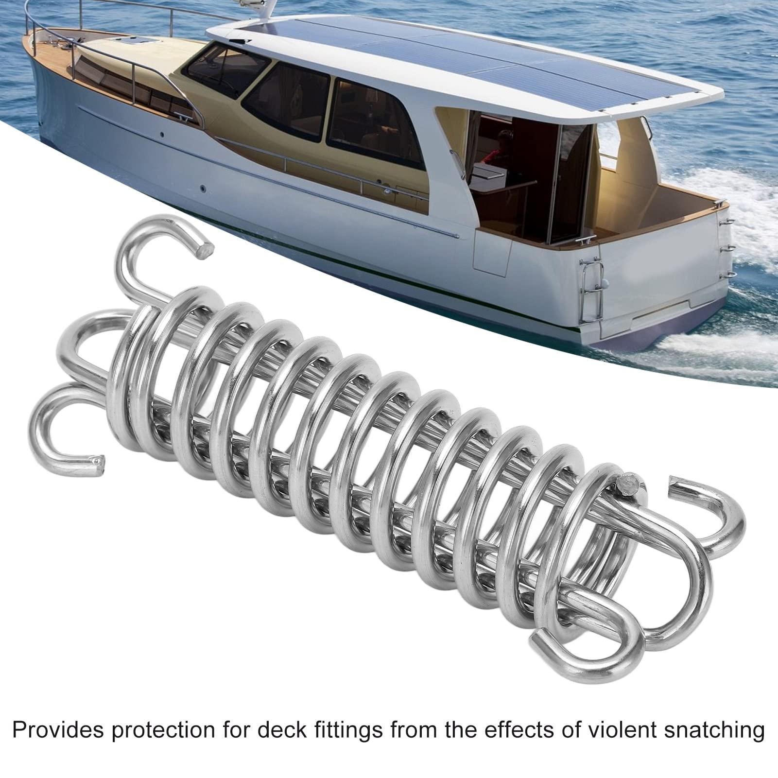 Aramox Aramox Mooring Spring, 113mm Stainless Steel Mooring Line Spring Shock Absorbing Multifunctional Marine Hardware for Boat Yacht Park