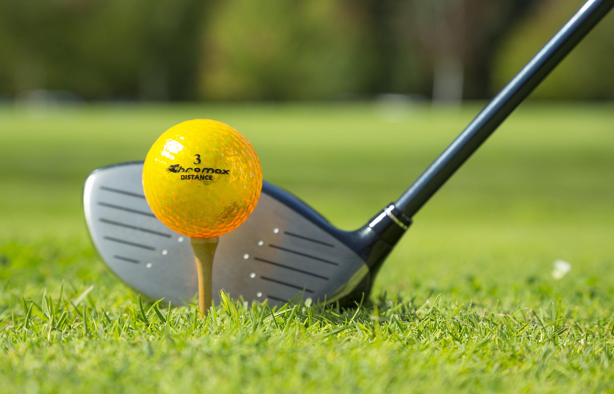 Chromax Chromax High Visibility Distance Golf Balls 6-Pack - Gold