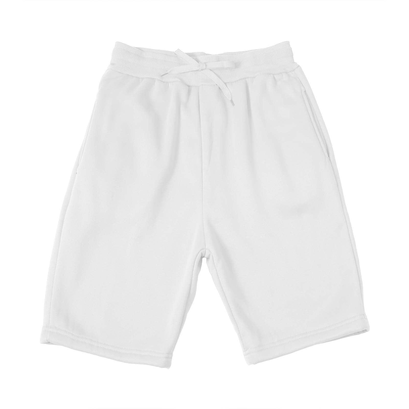 SAMST Men's Track Suits 2 Piece Set Active Jogging Suits Hooded Sweatshirt & Shorts Sweatsuits Casual Lightweight Outfits(White,L)