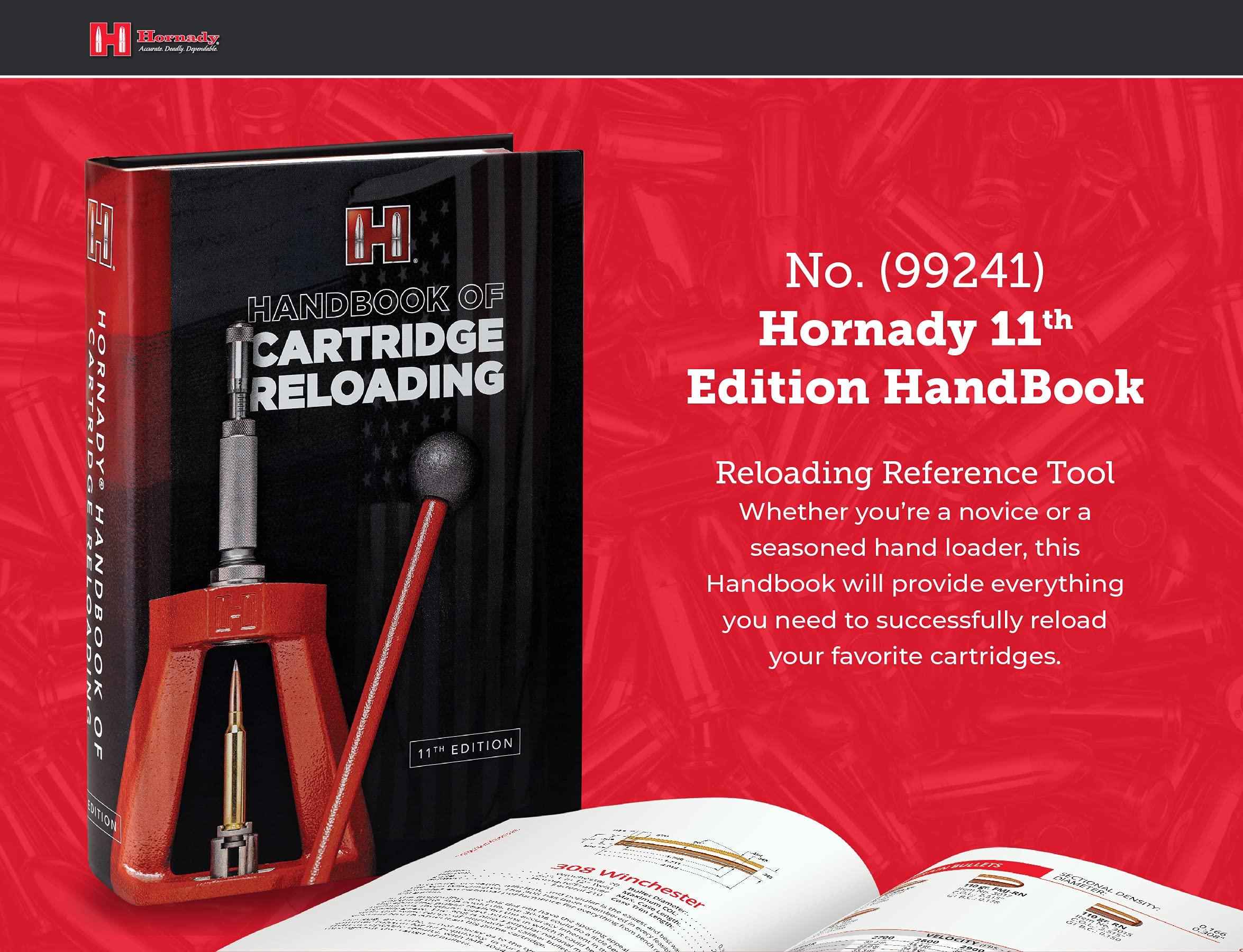 Oeream Hornady Reloading Manual - 11th Edition Handbook of Cartridge Reloading (2021), Features 1,000 Pages of Reloading Data, Techniques and Bullet Information - All Skill Levels, Hard Cover