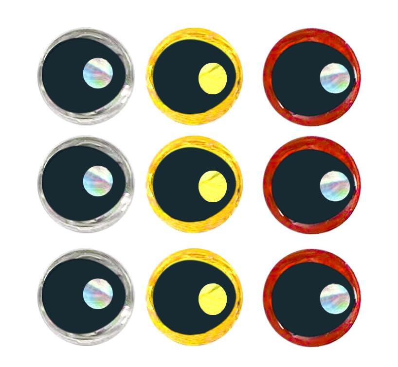 KTGCOZS KTGCOZS Pack of 120 Fish Eyes 3D Holographic Lure Eyes Fly Tying Jigs Crafts Dolls