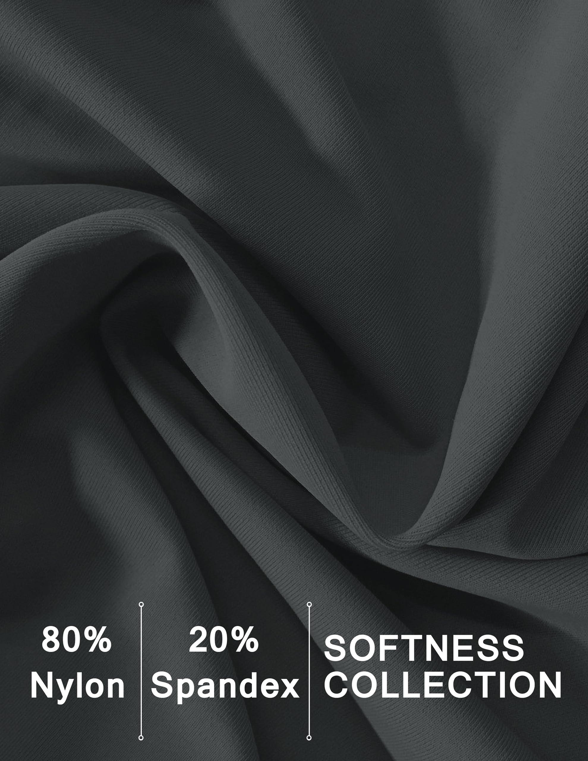 SOOWOT Flare Crossover Leggings with Pockets for Women 32" High Waisted V Cross Wide Leg Yoga Pants Tummy Control Bootcut Workout Gym Dark Grey S