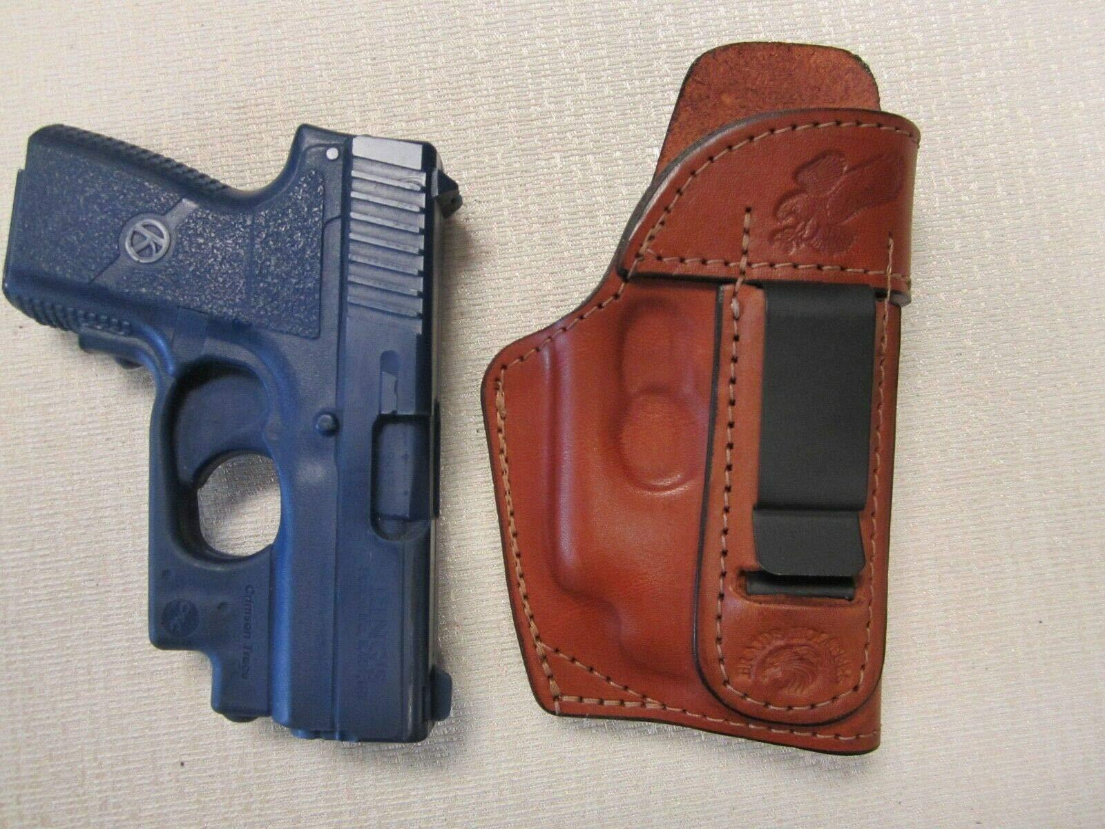 Braids Holsters Fits KAHR PM9 & CM9 with CT Laser, iwb, Formed Brown Leather Holster with Shield