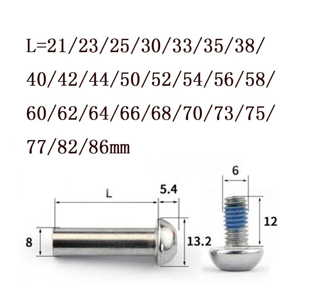 KTKEET Mountain Bike Shock Absorber Screw 21-86MM Bike Full Suspension Absorber Bolts Rear Shock Screws 2/4/10 PCS M8 Steel Strong Screws for E-bike,Scooter,Folding Bike (2PCS,52mm)