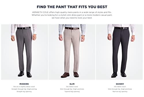 Kenneth Cole Reaction Kenneth Cole Reaction Men's Slim Fit Solid Performance Dress Pant, Black, 36W x 32L