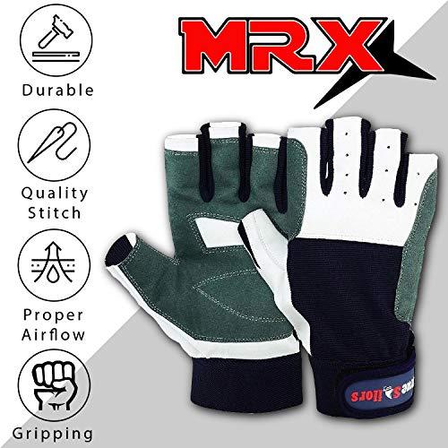 MRX BOXING & FITNESS MRX Sailing Gloves Fishing Kayak Gloves for Men & Women Rowing Water Ski Canoe Paddle Gloves Sailing Gear Women Paddling Gloves | Sailing Gloves for Men & Women Short Finger Sailing Kayaking Gloves