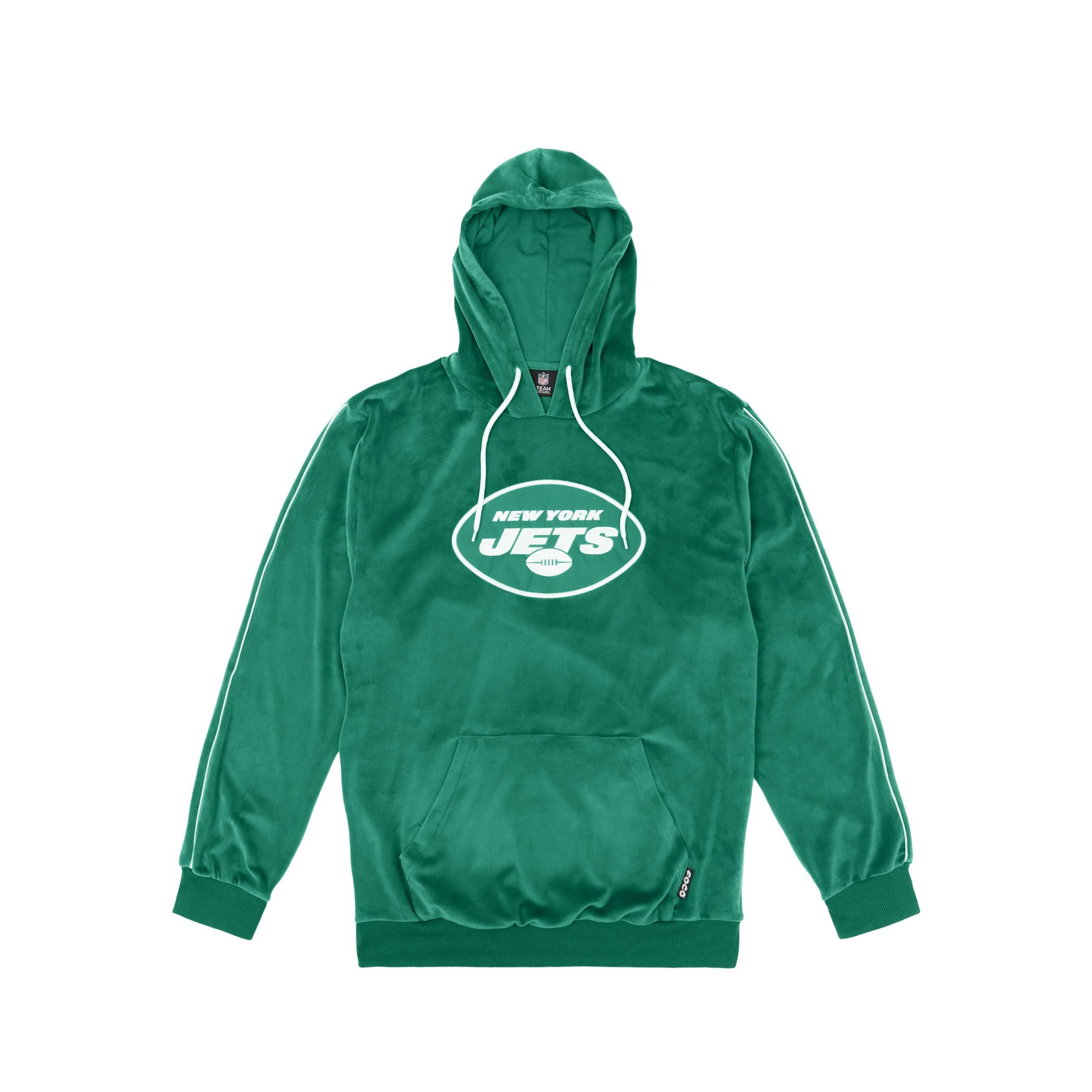 FOCO FOCO Men's Standard NFL Logo Tracksuit Soft Velour Sweatsuit Hooded Sweatshirt, Team Color