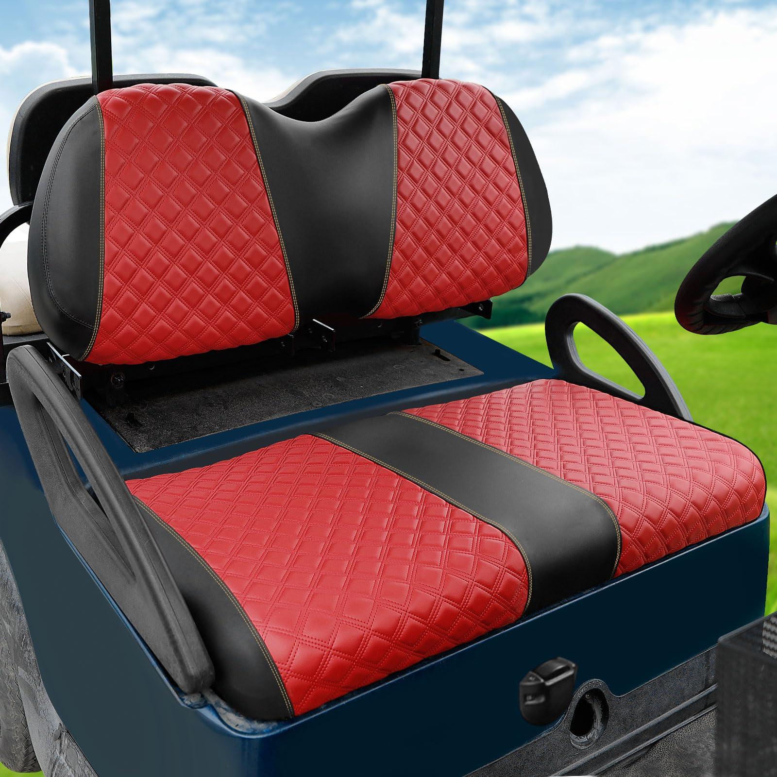 Roykaw Roykaw Golf Cart Seat Covers Kit Fit for Club Car Precedent OEM Ordinary Seat Cushion, Marine Grade Vinyl Material/More Soft and Comfortable, Breathable & Easy to Clean