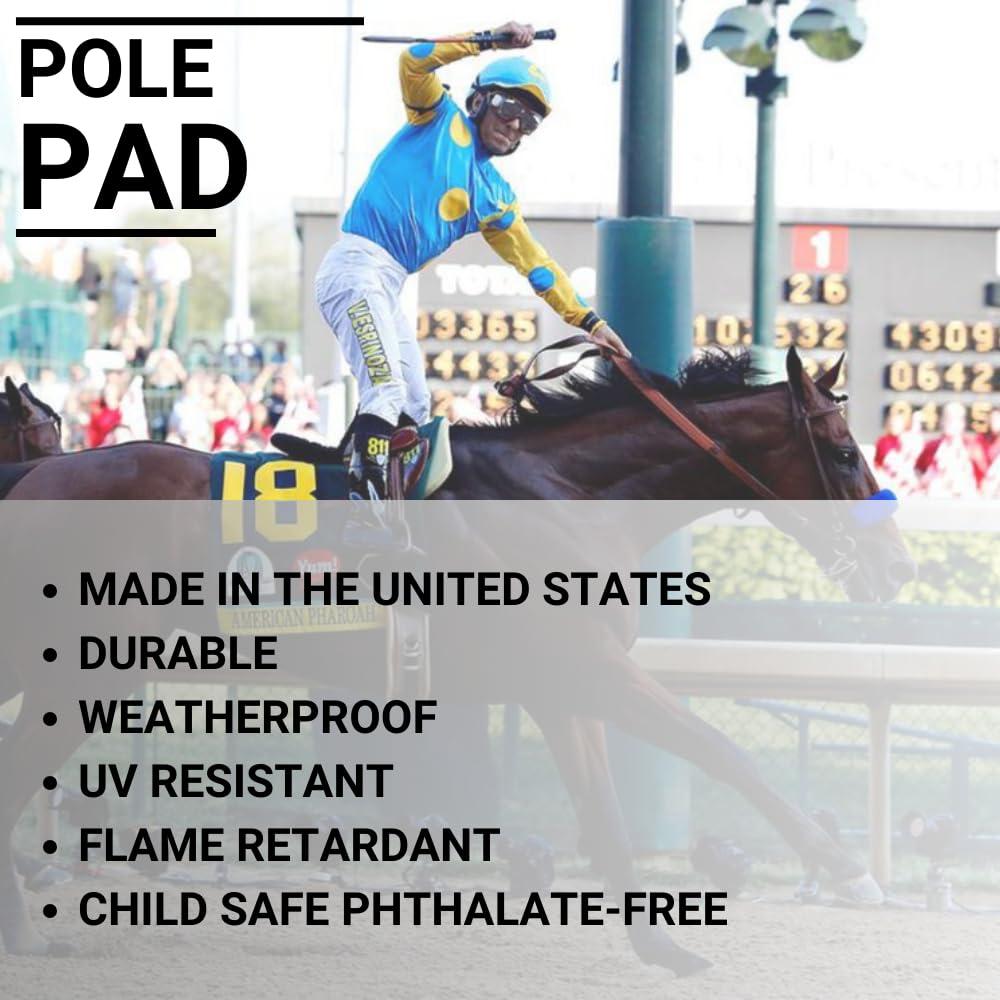 We Pad It We Pad It Safety Pole Pad, 4 FT Tall, 1 Thick Foam, Weatherproof, UV-Resistant, Hook/Loop Closure, Pickleball Pole Pad