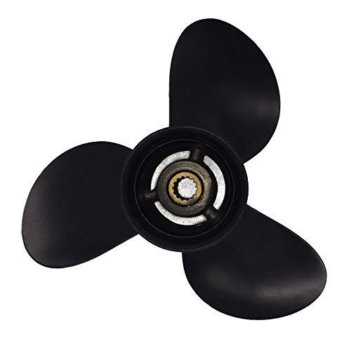 ARKDOZA ARKDOZA 9.25x10 Aluminum Propeller Fit Mercury 9.9/15/20HP Outboard Engines 14 Spline Tooth, RH
