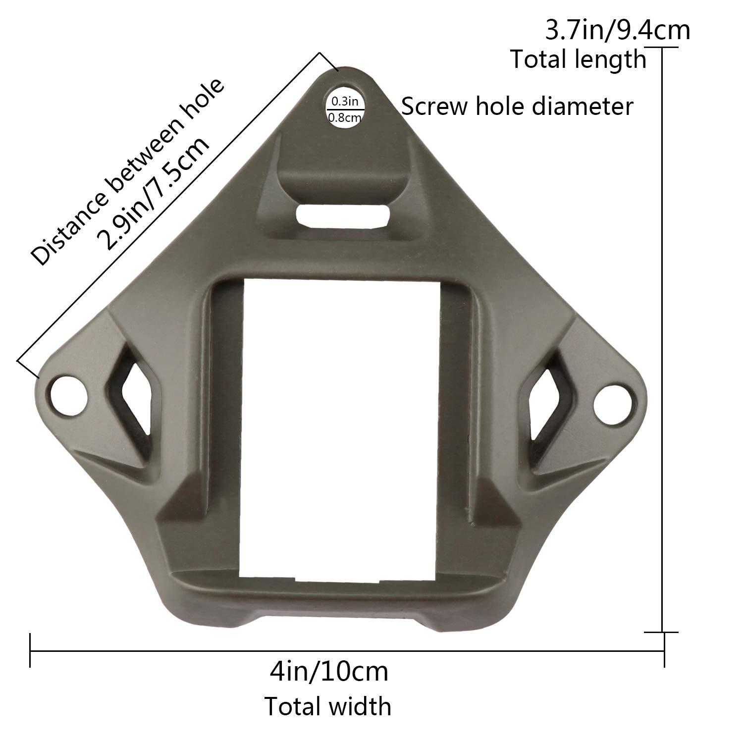 AOUTACC AOUTACC Tactical Helmet NVG Mount Shroud Steel Sports Camera Bracket Base for ACH MICH OPS-Core Fast Helmet (G)
