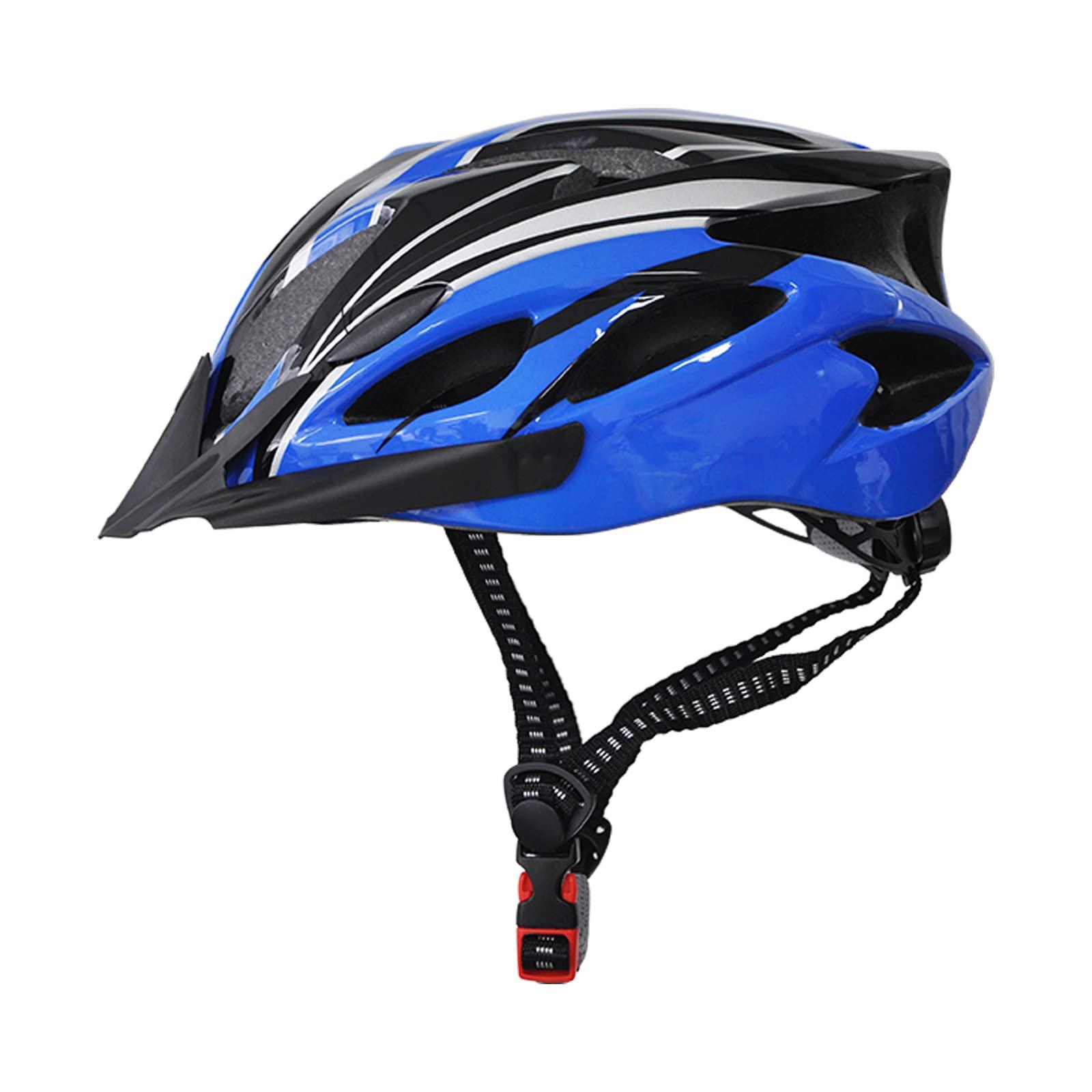 UPANBIKE UPANBIKE Adult Bike Helmet - Adjustable One-Piece Safety Protection for Men and Women - Mountain and Road Cycling (Blue+Black)