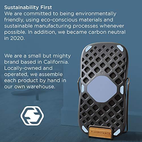 FluidStance FluidStance Plane Standing Desk Balance Board - 360 Degree Rocker Board for Balance, Fatigue, and Desk Exercise - Sustainably Made, Anti Slip Wobble Balance Board - Premium Standing Desk Accessories